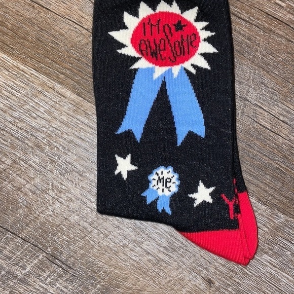 YO Sox Men’s Award I’m Awesome Best Dude Socks size 7-12 - Picture 3 of 11